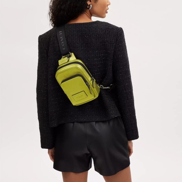 🥰 Coach track pack 14 Metallic Citrine - Picture 3 of 6